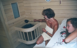 Aufguss in der Sauna Aufguss in der Sauna