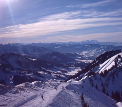 Skifahren in nächster Nähe